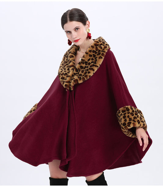 Plus Size Fox Fur Collar Cloak Cape – Coats Outfits Women & Elegant Winter Layering