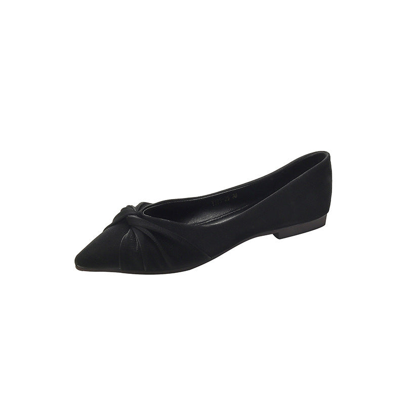 Fashion Pointed Flat Pumps | Elegant Satin Flats for Women
