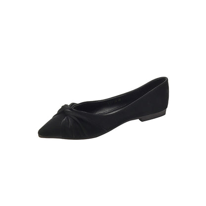Fashion Pointed Flat Pumps | Elegant Satin Flats for Women