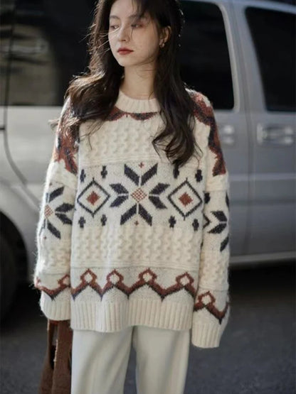 Traditional Style Warm Elegant Vintage Sweater