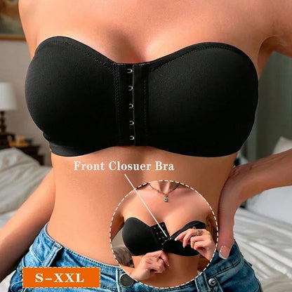 Front Button Wire-Free Push Up Bra – Comfortable Everyday Padded Bra