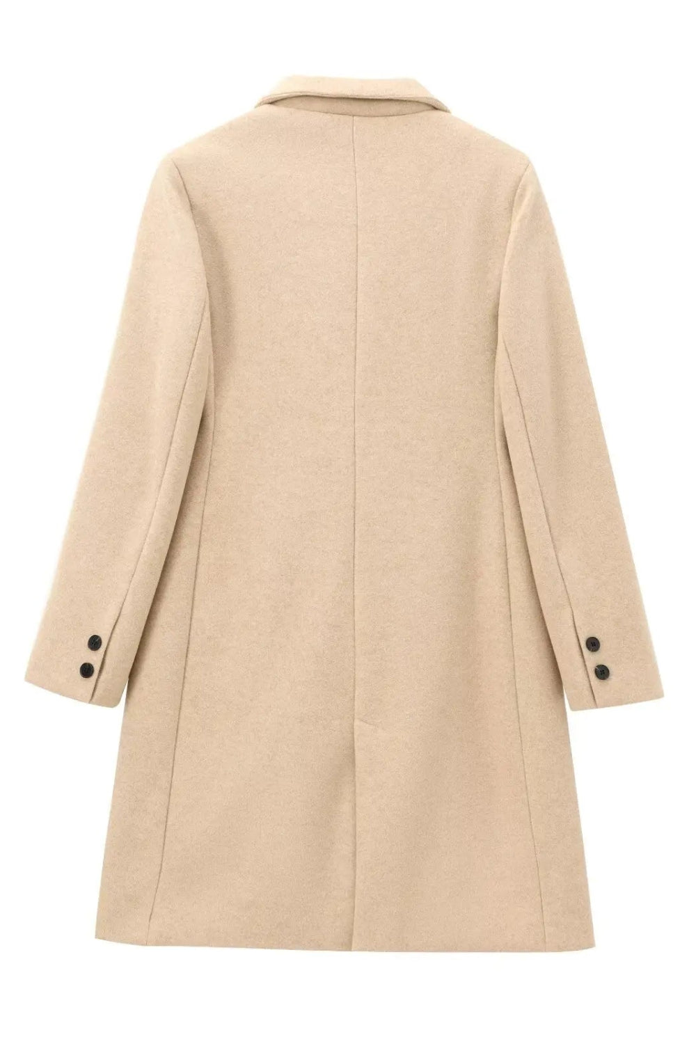 Beige coat on a white background