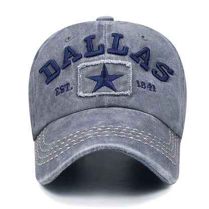 Unisex DALLAS 3D Embroidered Baseball Cap – Snapback Sun Hat, Classic Dad Cap Streetwear