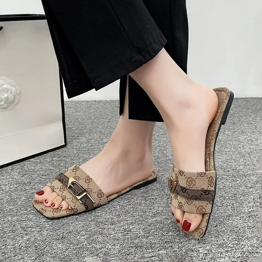 Women’s Indoor Modern Slippers – Lightweight Flat Summer Slides