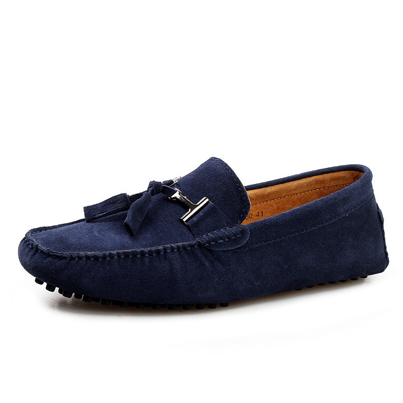 Genuine Leather Sheepskin Tassel Design Women Loafers