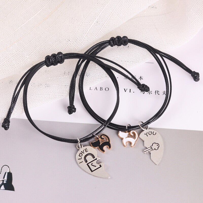 Ethnic Style Leather Couple Bracelets – Matching Unisex Bracelets for Couples & Friends