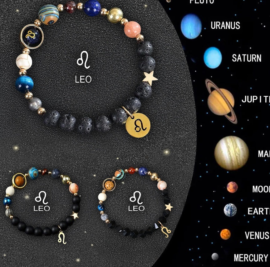 Twelve Zodiac Crystal Bracelets – Stacking Set for Spiritual Balance & Everyday Wear