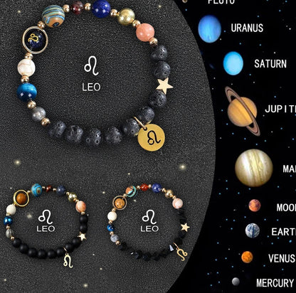Twelve Zodiac Crystal Bracelets – Stacking Set for Spiritual Balance & Everyday Wear