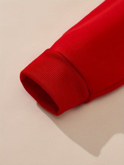 Plus Size CRAZY Print Hoodie – Women’s Casual Pullover Sweatshirt with Kangaroo Pocket for Fall/Winter