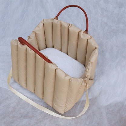 Soft Cozy Cloth Pet Nest Small Medium Light Deep Khaki