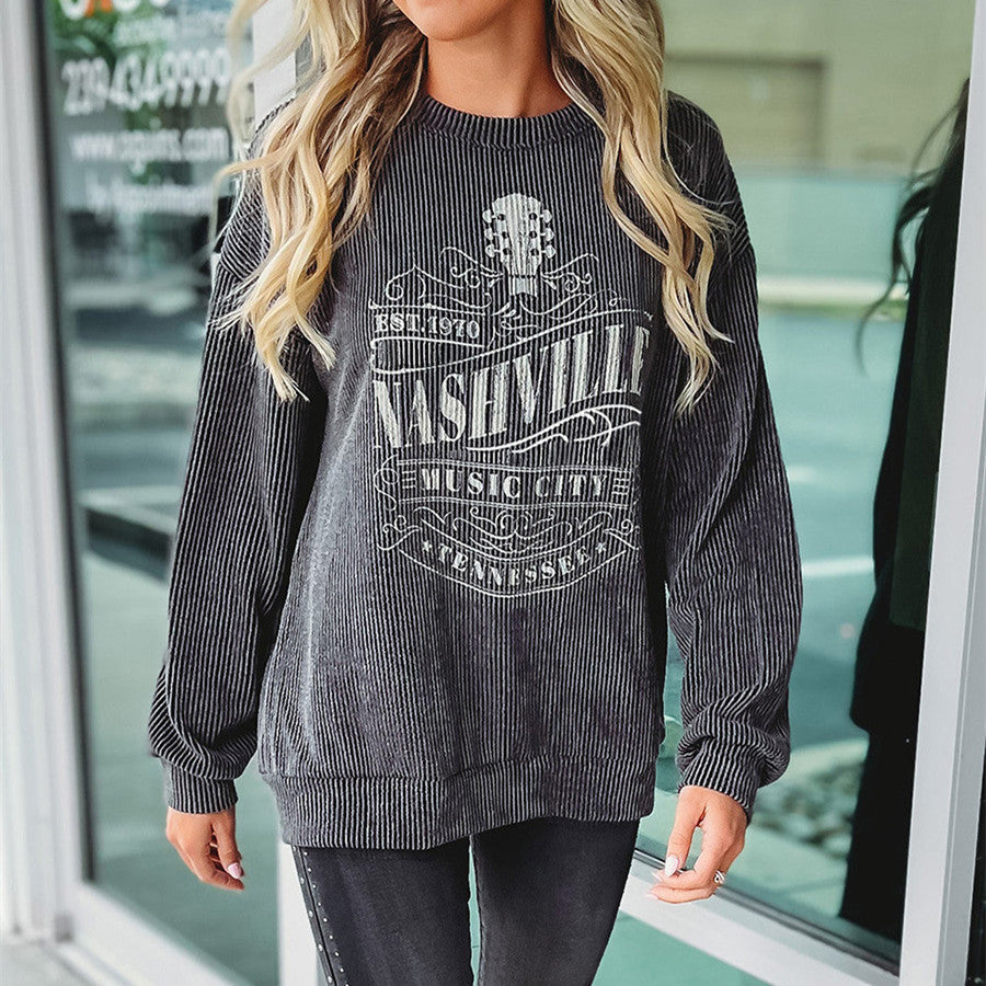 Nashville Music City Sweatshirt – Retro Vibes & Casual Cool