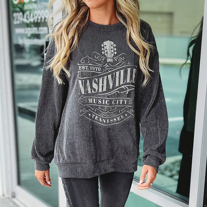 Nashville Music City Sweatshirt – Retro Vibes & Casual Cool
