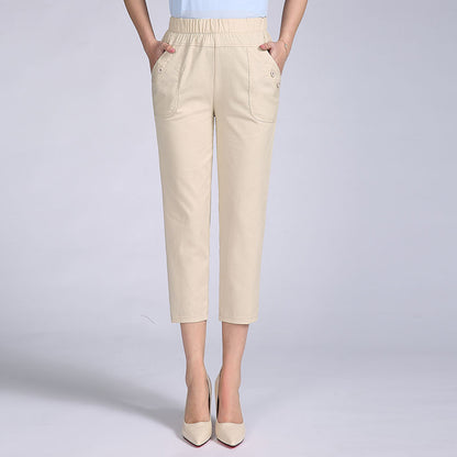 Spring Style Drawstring Skinny Women Ankle Pants
