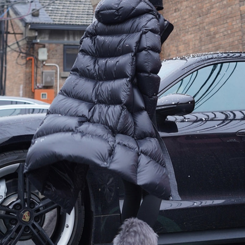 Womens X Long Belted Closure Down Parka