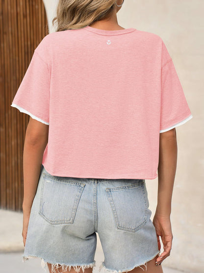 Casual Crop Top T-Shirt – Stylish Summer Workout & Streetwear for Women