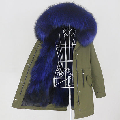 Big Pocket Green Fashion Winter Womens Outwear Parka Coat