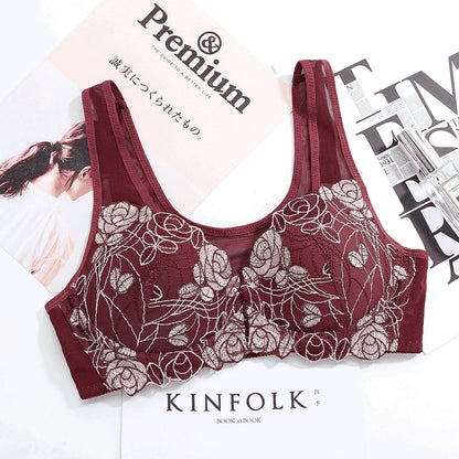 Lovely Flower Design Front Buttoned Women Bra