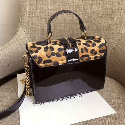 Korean Style Leopard Print Crossbody Bag Chic Edgy