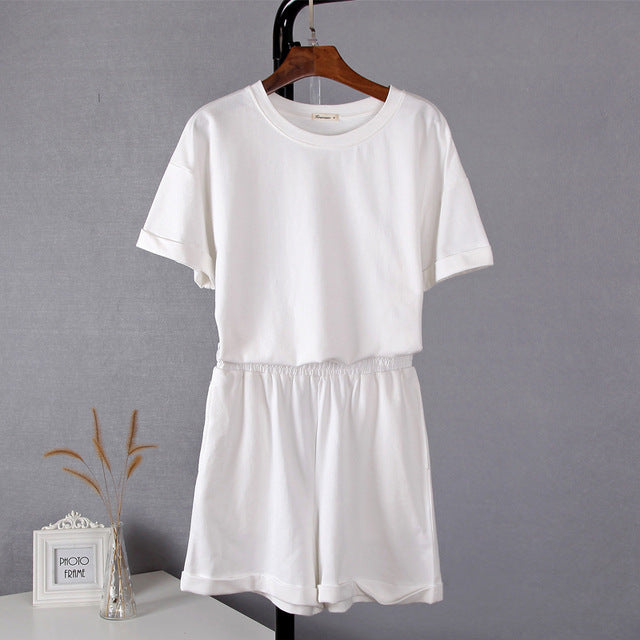 Short Sleeve Top & Straight-Cut Shorts Two-Piece Outfit Set | Casual Summer Vibes Style 2025