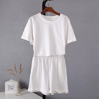 Short Sleeve Top & Straight-Cut Shorts Two-Piece Outfit Set | Casual Summer Vibes Style 2025