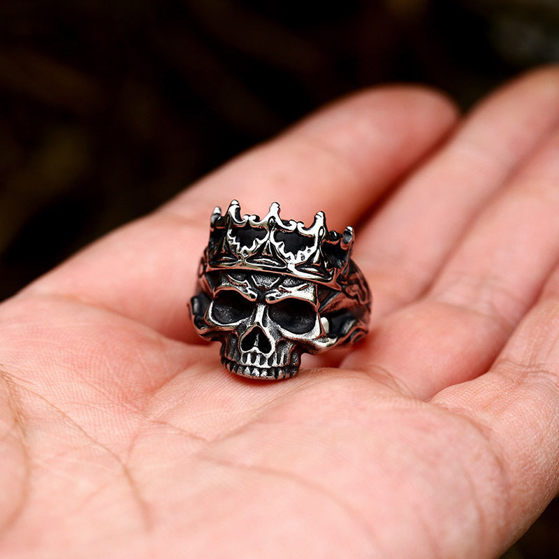 Bright Heavy Skull Stainless Steel Creative Ring