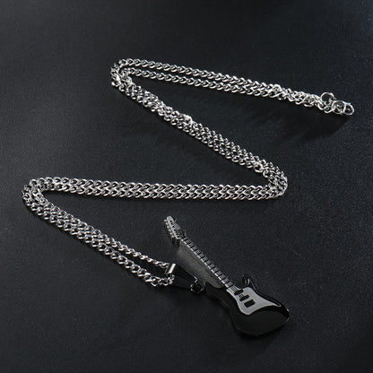 Punk Style Stainless Steel Electric Guitar Pendant