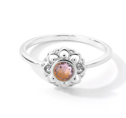 Golden Lotus & Moon Sun Opal Rings – Vintage Celestial Jewelry, Couple Rings in Gold & Silver