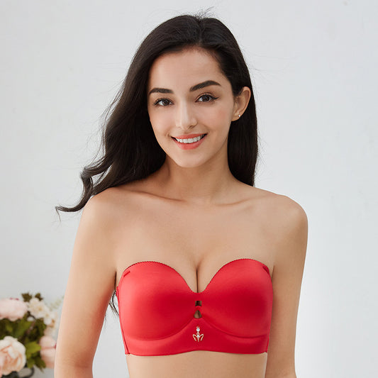 M 4XL For 40 100KG Plus Size Women Strapless Bra