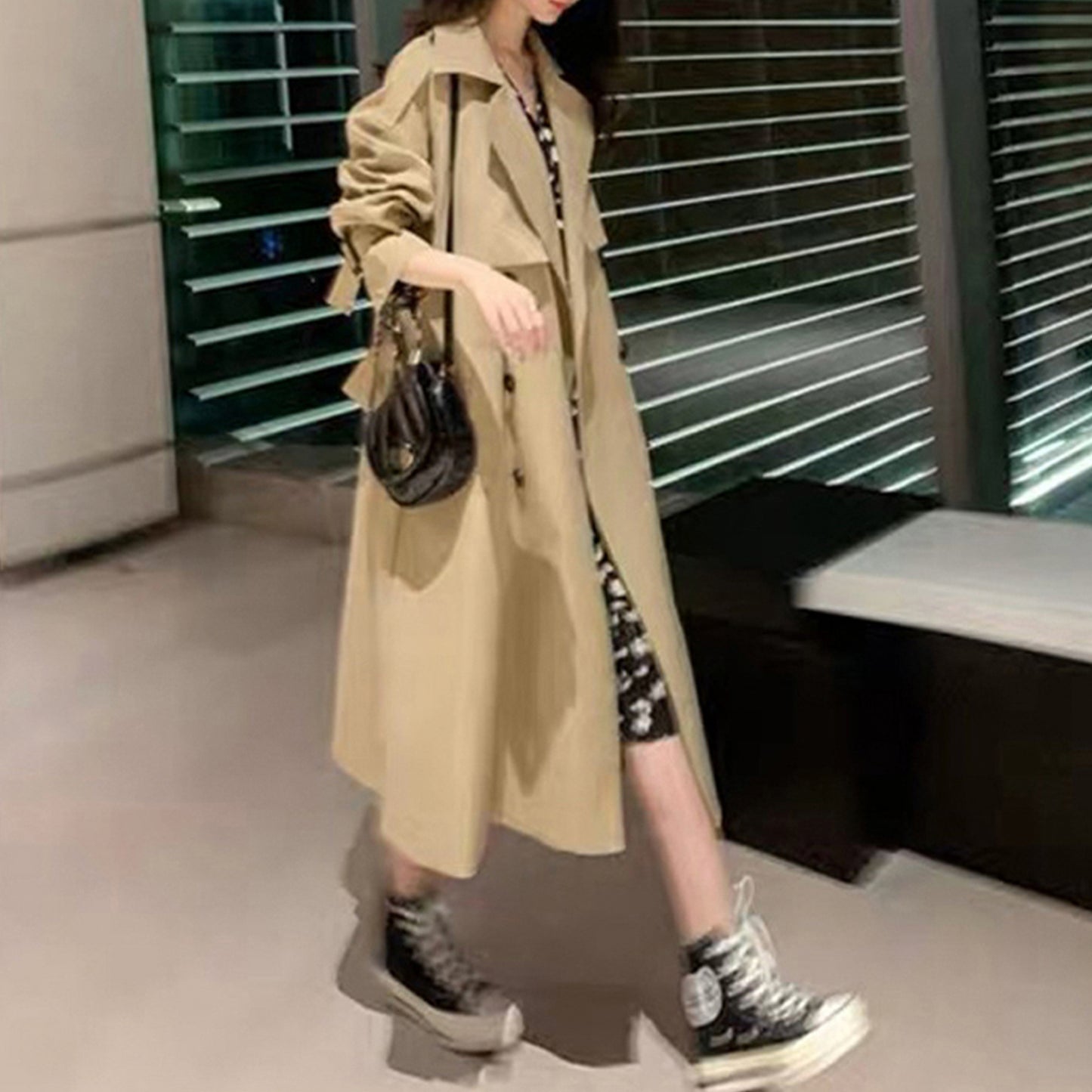 ElegantTrench Korean-Style Coat – Trench Coats Women Outfit Classy & Chic Spring Autumn Outfits