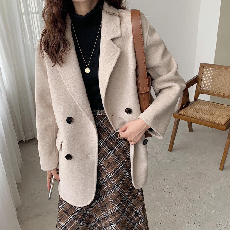 Short Double-Sided Cashmere Coat – Coats Outfits Women & Elegant Winter Layering