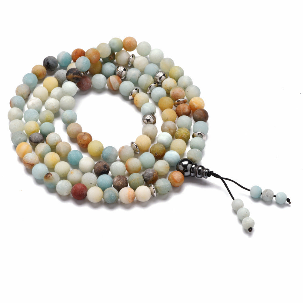 108 Beads Agate Bracelet – Unisex Spiritual Beaded Bracelet for Meditation & Everyday Wear