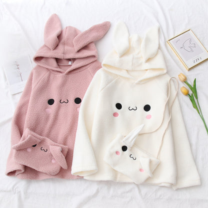 Cashmere Sweater for Women – Japanese Style Cartoon Embroidered Pullover
