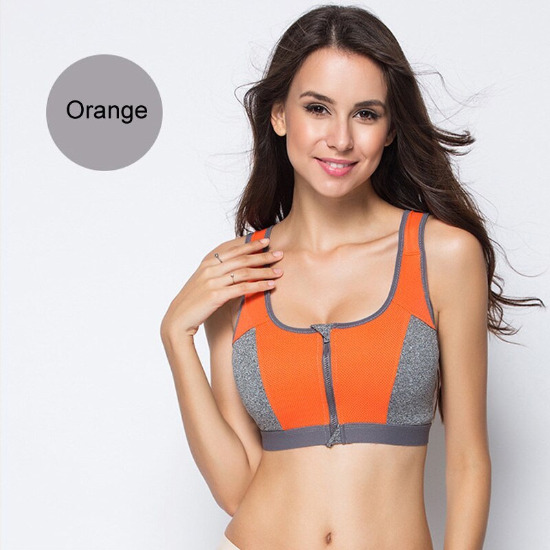 Front-Zip Sports Bra – Secure Fit & Breathable Stretch