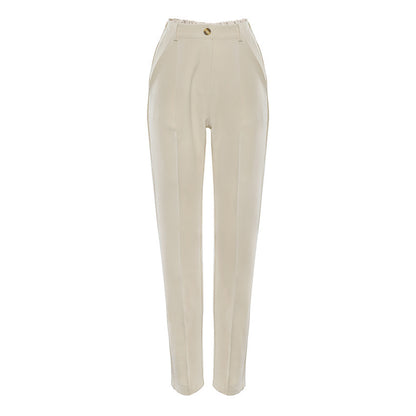 Women Light Weight Zipper Fly Office Pants