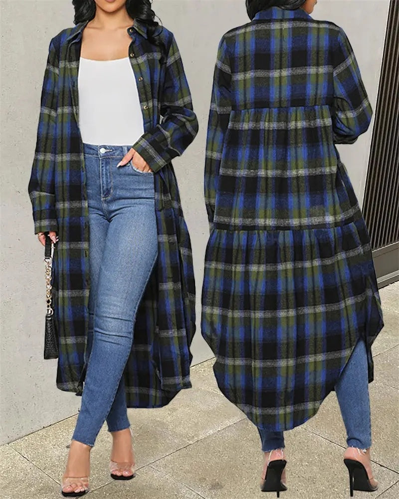Plaid Waist Coat Jacket – Coats Outfits Women & Chic Commuter Style