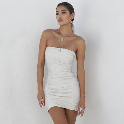 Off Shoulder Strapless Mini Tube Dress