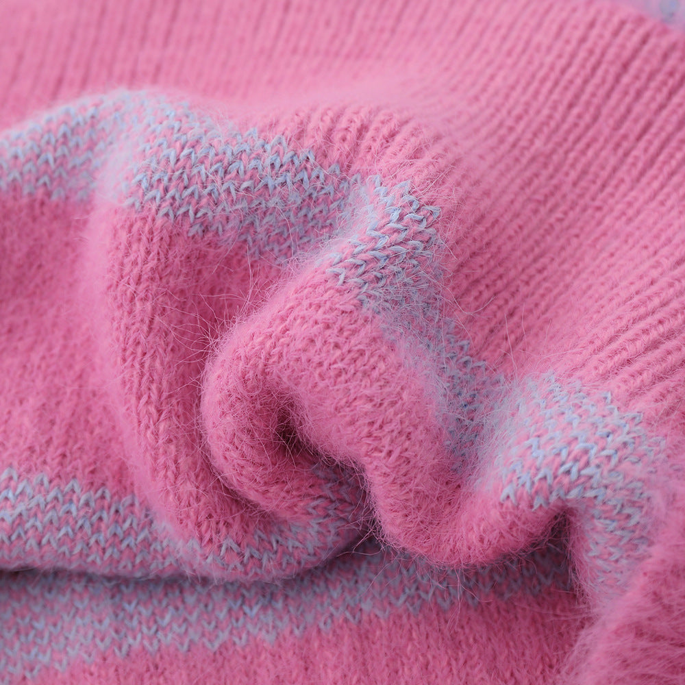 Women’s Round-Neck Fleece Sweater – Lightweight Nylon Pullover