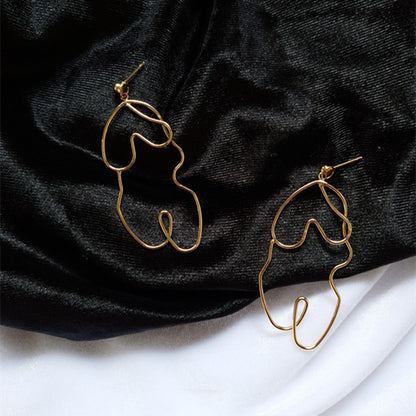 Earrings Exaggerated Twisted Statement Abstract Design Jewelry Trend 2025