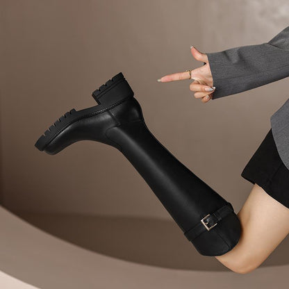 High Heel Black Over The Knee High Boots