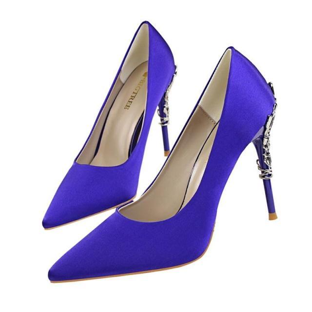 Women’s 10cm High Heel Shoes | Elegant Metal-Detail Pumps