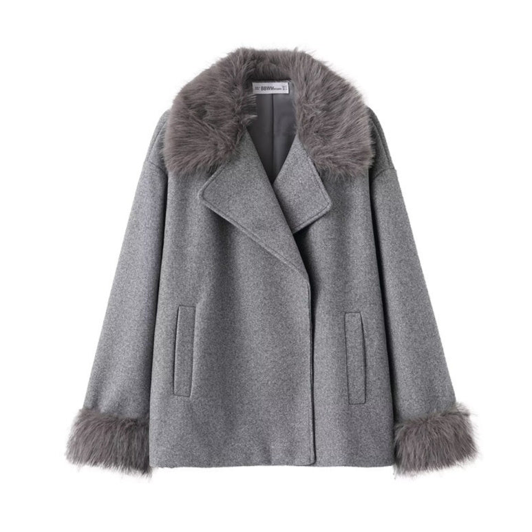 Double Breasted Loose Woolen Coats