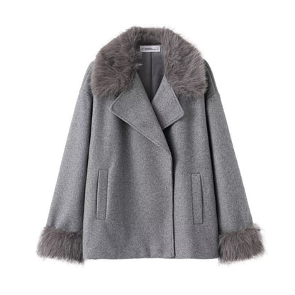 Double Breasted Loose Woolen Coats