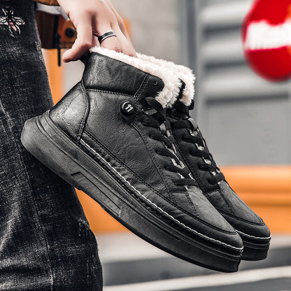 Platform High-Top Boots for Women – Sporty Comfort with Plush Lining & Durable Rubber Sole