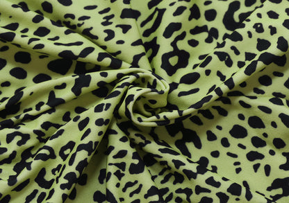 Square Neck Sleeveless Crop Leopard Pant Two Piece Women Outfit Sets