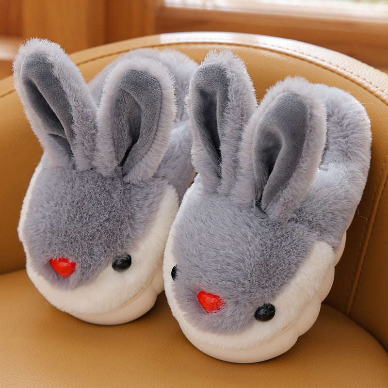 New Arrival Children Kids Plush Rabbit Winter Slippers