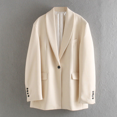 Chic One Button Women Blazer Jacket For Summer
