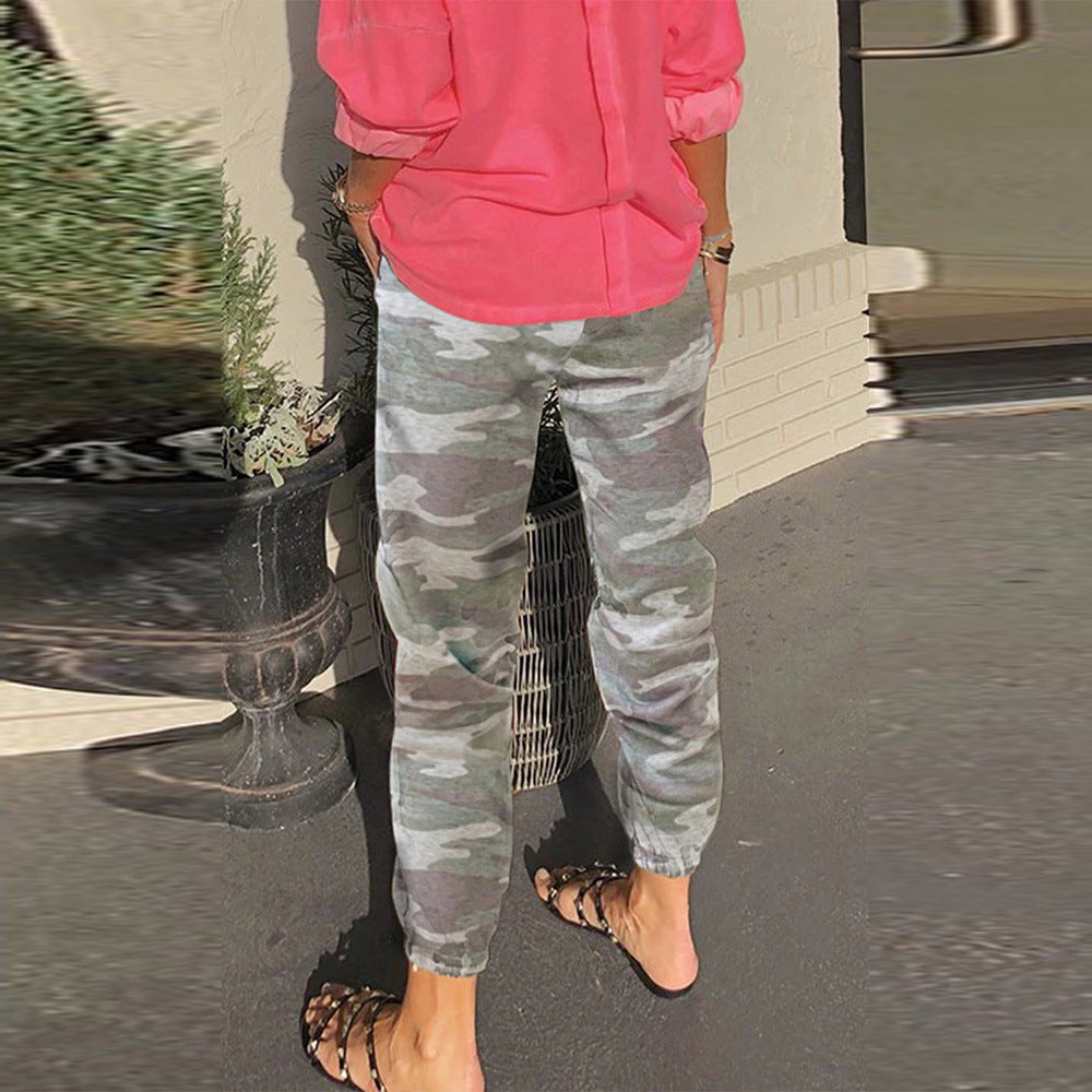 Camouflage Long Length Multi Pocket Military Cargo Shorts Capri