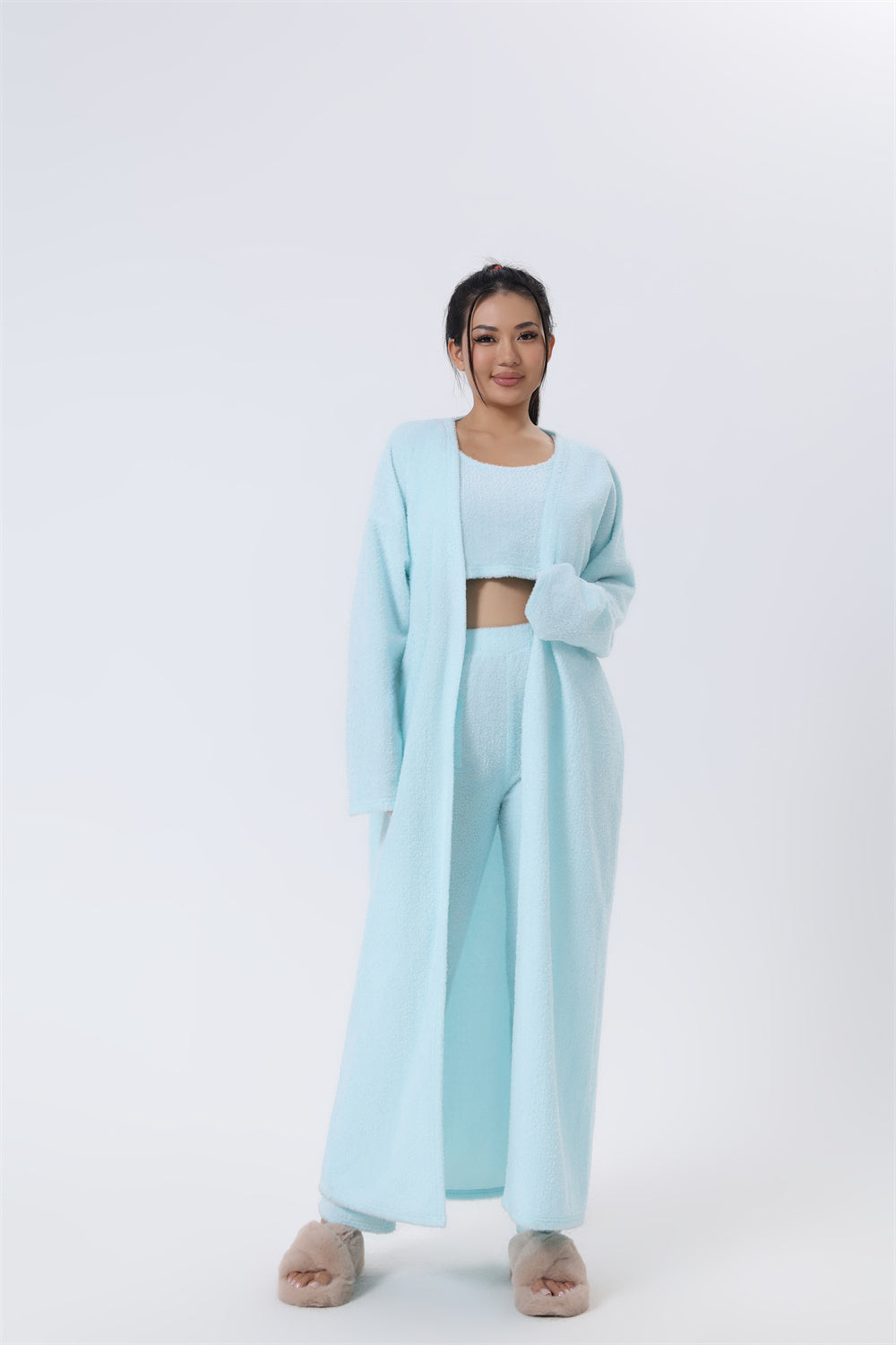 Pastel 3-Piece Loungewear Outfit Set | Cozy Winter Style 2025