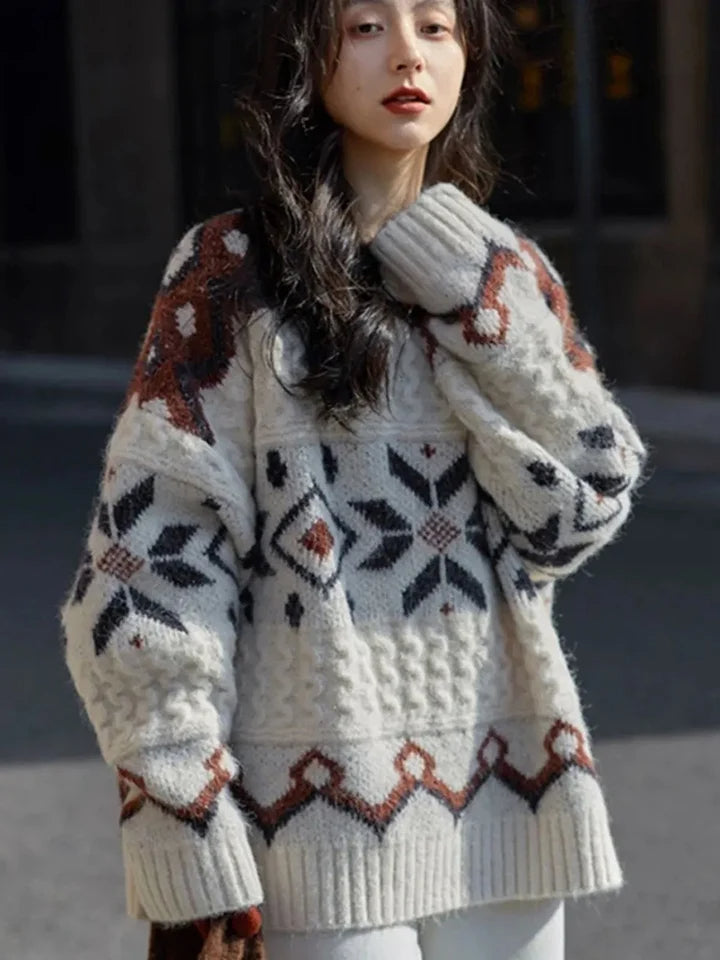 Traditional Style Warm Elegant Vintage Sweater