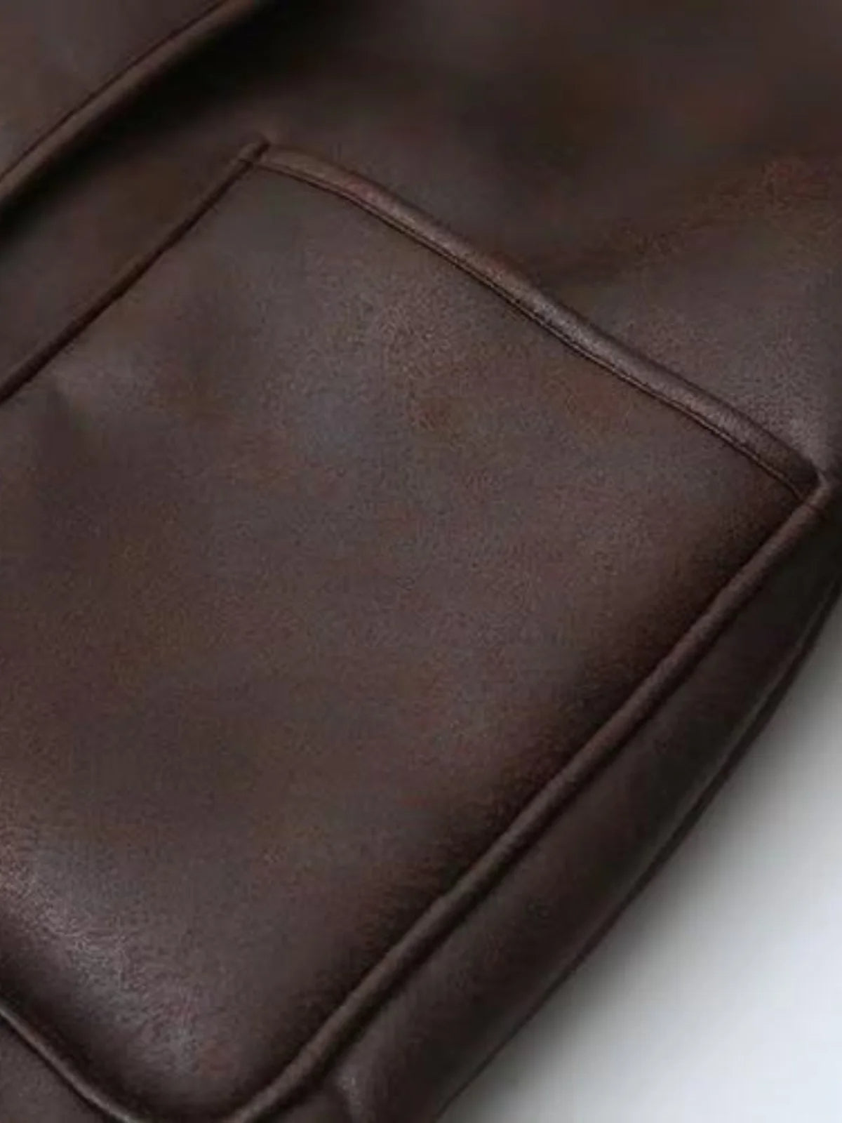 American Retro Style Leather Fur Inteated Windproof Warm Cotton Bomber Jackets Outerwear